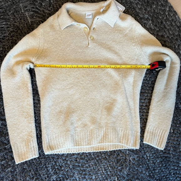 New w Tags Aspesi Brushed Wool Long Sleeve Polo - Picture 2 of 4